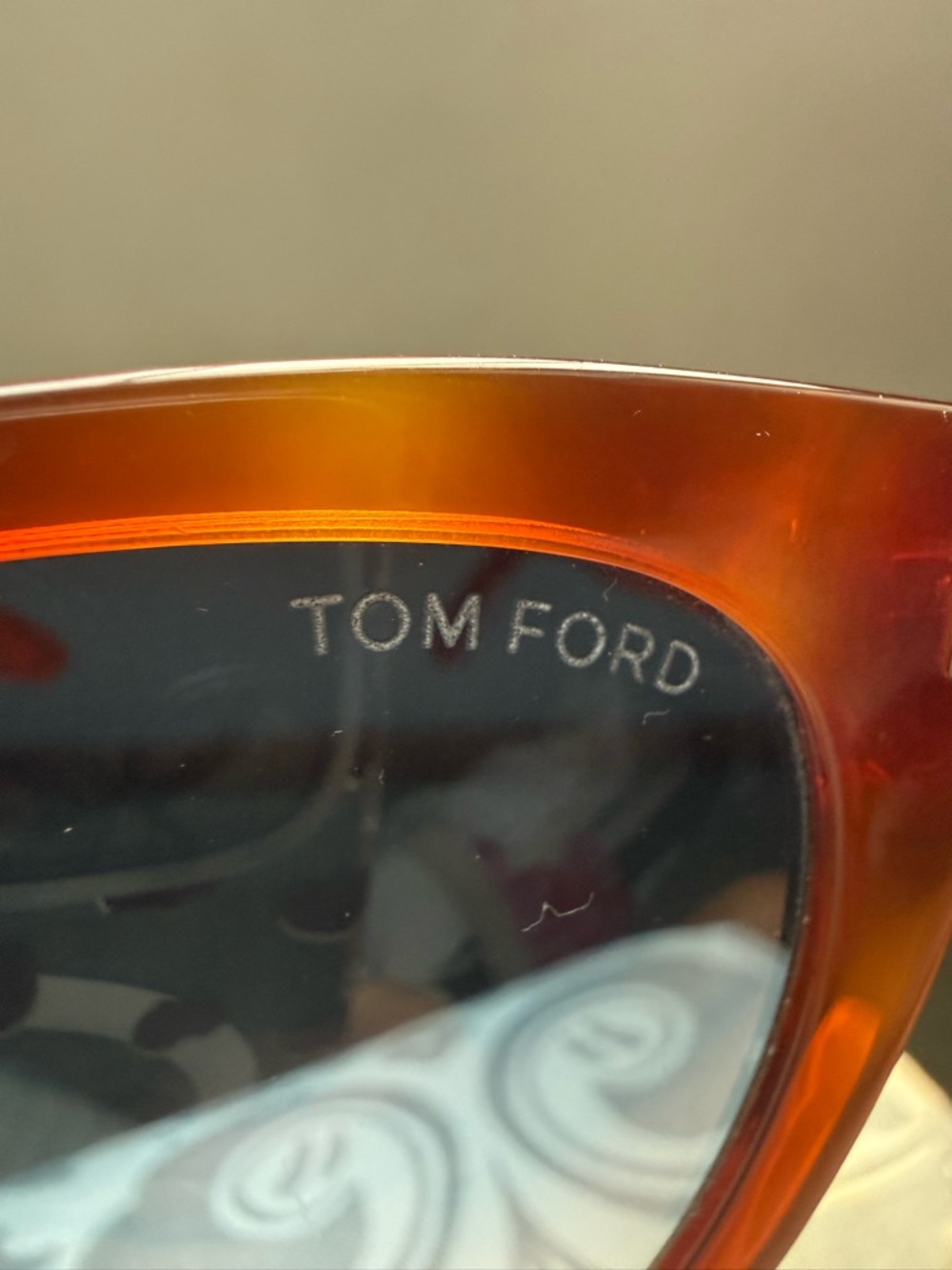 Tom Ford Women's Tortoise Cat-Eye Sunglasses - Amber Brown Frame, Dark Lenses - Picture 6 of 9